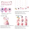 Rosa Tie-Dye Sternen Astronaut Party Deko Set mit Banner Ballons und Kuchen Toppern. - Hauptbild 5-teiliges Deko-Set