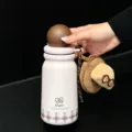 Gucgres 500ml Thermos Bouykali Anoixeidoto me Charitomeni Tsanta Skylou Roz Diplou Poto - Με Τσάντα Αποθήκευσης για Κουτάβια / 480ml / Κόκκινο