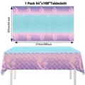 Mermaid fish scale printed disposable tablecloth waterproof party table cover 54x108 inch - Mermaid Scale Style 3 / 137x274cm