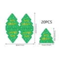 Groene kerstboom papier decoratie feestbenodigdheden set van 20 stuks voor feestelijke dag - Kerstboom Gevormde Servet / Verpakking van 20