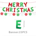 Noel fete decoration banniere 23pcs 15cm lettres pailletes vert rouge suspendu - Bannière Suspendue 23 Pièces - Décoration de Noël