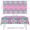 Waterproof mermaid birthday party tablecloth fish scale table cover 137x274cm decor - Mermaid Scale Style 1 / 137x274cm