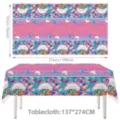Mermaid scale disposable tablecloth waterproof party table cover 137x274cm for birthday events. - Mermaid Scale Style 2 / 137x274cm