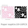 Servilletas de papel fantasma Halloween fiesta rosa negro espeluznante vajilla set 20 pzas. - Servilletas de Papel (Set de 20)