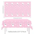 Mantel Halloween Fantasma Rosa Lindo Boo Fiesta Cubierta De Mesa 137x274cm Impermeable - Mantel Rosa (137x274cm)
