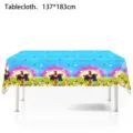Oster Tischdecke Detail mit buntem Hasen Kreuz Muster, Party Tischabdeckung 137x183cm. - Hase Blumen Stil 137x183cm