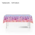 Ροζ τραπεζομάντηλο με λέπια γοργόνας 130x220cm για διακόσμηση πάρτι γενεθλίων. - 130*220CM-Στυλ 08