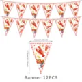 Hummer Themen Party Wimpelkette Flagge Dreieck Banner Deko Outdoor Hängend 12 Stk - Banner (12 Flaggen)