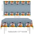 Halloween waterproof disposable tablecloth pumpkin vampire print party table cover decor - Blue Pumpkin / 54*72inch