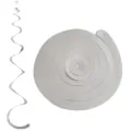 Zilveren PVC spiraal hangdecoratie voor feestplafond en binnenhuisdecoratie. - Enkele Spiraal / Set van 6 / Zilver