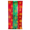 Christmas foil fringe curtain, red green tinsel background for holiday party decor. - Christmas Snowflake