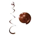 Koperen PVC Spiraal Hangende Werveling Streamers Plafond Decoratie voor Feestartikelen - Enkele Spiraal / Set van 6 / Bruin