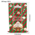 Sacchetti regalo in plastica Baozi cartone animato Natale, confezione festa, 10pz 25x17cm - Sacchetti Regalo Panino Animati