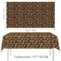 Halloween waterproof disposable tablecloth pumpkin spiderweb printed party table cover 137x183cm - Spider Web Pumpkin / 54*72inch