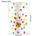 Colorful balloon birthday party plastic gift bags 10pcs 17x25cm festive favor packaging - Style 04 / 10 Pieces Pack