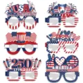 Unabhängigkeitstag Party Brille Requisiten Set, USA 250. Jubiläum Feier Papier Brillen Deko. - Unabhängigkeitstag Partybrille / 6er Set