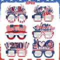 USA 250. Jubiläum Party Pappbrille Foto Requisiten Set für Unabhängigkeitstag Feier. - Unabhängigkeitstag Partybrille / 12er Set