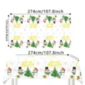Weihnachten Schneemann Einweg PE Tischdecke fuer Party Dekoration 137x274cm Tisch - Weiß