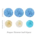 6pcs paper flower balls set fluffy pom poms party baby shower wedding decoration - Paper Pom-poms (6 Count)