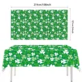 St. Patrick's Grüne Kleeblatt Plastik Tischdecke Einweg Party Tisch Abdeckung 274x137 - St. Patrick's Day Grün Und Weiß / 137cmx274cm
