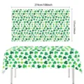 St. Patricks Tag Kleeblatt Einweg Tischdecke, grüne Shamrock Party Tischabdeckung Deko. - St. Patrick's Day Weiß Basis / 137cmx274cm
