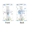 Plastic baby shower gift bags blue watercolor design goodie treat bags for party decoration - Gift Bags (10 Pieces)