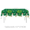 Weihnachten Tischdecke Party Dekoration wasserdicht Einweg rechteckige Tischabdeckung - Grüne Weihnachtstischdecke / 137x274cm (1 Stück)