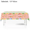 Oster Tischdecke rosa Hase Eier Muster Tischabdeckung für Frühlingsparty Deko 137x183 cm - Rosa Eier Stil 137x183cm