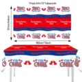 Disposable Chile Independence Day tablecloth party decoration 54x72 inch waterproof table cover - Chile Tablecloth Style 04 / 54*72inch