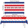 Chilean Independence Day themed disposable tablecloth, patriotic 54x72 inch party decor. - Chile Tablecloth Style 01 / 54*72inch