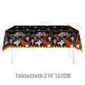 Rock Musik Thema rechteckige Tischdecke Totenkopf Gitarre Party Dekoration Zubehör 274x137cm - Tischdecke