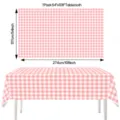 Pink white checkered disposable tablecloth 54x108 inch waterproof picnic party table cover - 54*108inch / Pink and White Plaid