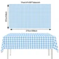 Disposable blue white plaid tablecloth 54x108 inch waterproof picnic party table cover - 54*108inch / Blue White Checkered