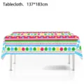 Osterthematische dekorative Tischdecke Party Tischabdeckung 137x183cm bunte Design - Bunte Eier Stil 137x183cm