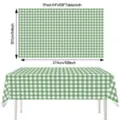 Green and white checkered disposable tablecloth, 54x108 inch waterproof party table cover. - 54*108inch / Green and White Plaid