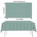 Green and white gingham checkered disposable tablecloth detail, 54x108 inch picnic party decor. - 54*108inch / Dark Green Check