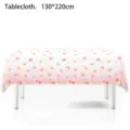Spring floral butterfly printed disposable PE tablecloth for party, picnic, and decoration. - Butterfly Style 01 / 130*220cm / Pink Purple Print