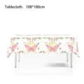 Spring butterfly floral tablecloth 108x180cm disposable party picnic cover decoration - Butterfly Style 04 / 108*180cm / Floral Crown Print