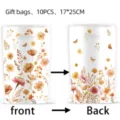 Sacchetti Regalo Fiori Autunno 10pz 17x25cm Buste in Plastica per Feste Confezione - Sacchetto Regalo - Fiori d'Autunno / Confezione da 10