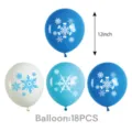 Blaue Schneeflocken Latexluftballons Set, 12 Zoll Eiskönigin Party Deko Zubehör 18Stk. - 18 Luftballons