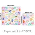 Bunte niedliche Knödel Muster Papierservietten 20Stk Party dekorative Tischservietten - Servietten 20 STK