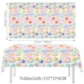 Bunte niedliche Dumpling Themen Tischdecke für Party Dekoration mit 137x274cm Größe - Tischdecke 1 STK