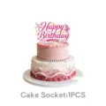Rosa Muschel Happy Birthday Kuchentorte Dekoration fur Madchen ozean Geburtstag Feier. - Großer Tortenaufsatz 1 Stk