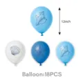 Sommer blaue Ozean Muschel Seestern Party Luftballons 12 Zoll 18 Stück Geburtstag Deko Zubehör - Blaue Muschel Ballon (18er Pack)