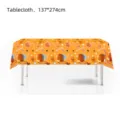 Basketball themed disposable plastic tablecloth 137x274cm for sports party table decor. - Basketball Tablecloth Style 2 / 54*108inch