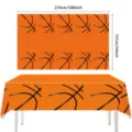 Basketball theme disposable plastic tablecloth, 274x137cm orange table cover for party. - Basketball Tablecloth Style 4 / 54*108inch