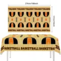 Basketball theme disposable PE plastic tablecloth party table cover size 274x137cm SKU - Basketball Tablecloth Style 5 / 54*108inch