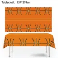 Waterproof PE plastic basketball tablecloth for sports theme party table decoration 137x274cm - Basketball Tablecloth Style 6 / 54*108inch