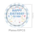 Einweg blaue Gänse Geburtstag Pappteller, 23cm Party Geschirr Zubehör für Kinder Feier. - 9 Zoll Pappteller - Blaue Gans / 10 Stück (9 Zoll)