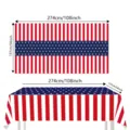 Amerikanische Flagge Tischdecke für Party Dekoration zum Unabhängigkeitstag, 274x137cm - US-Flagge Unabhängigkeitstag / Tischdecke Stil B (137*274CM)